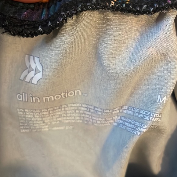 NWOT All In Motion UPF Hybrid Swim Shorts Trunks Men's Medium 32 34 Black Floral - Picture 3 of 7